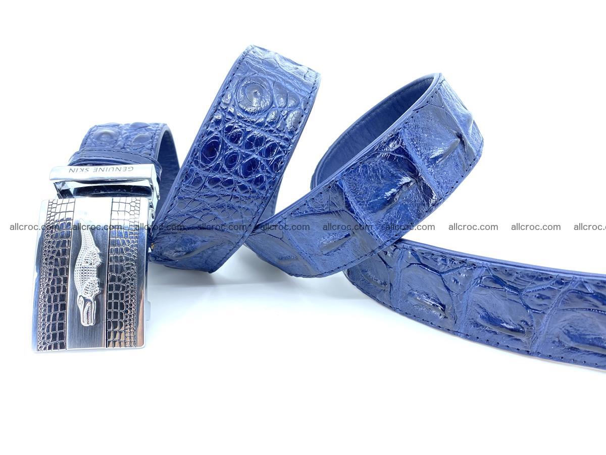 Handcrafted Crocodile leather hornback belt 745 Foto 8