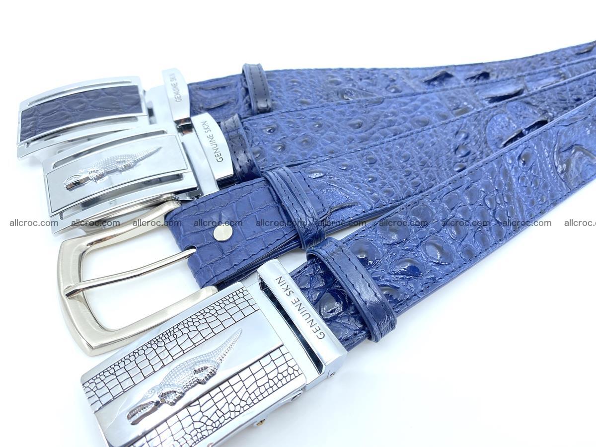 Handcrafted Crocodile leather hornback belt 745 Foto 18