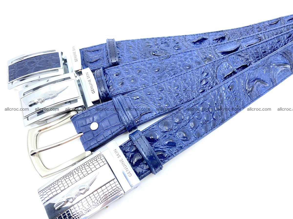 Handcrafted Crocodile leather hornback belt 745 Foto 19