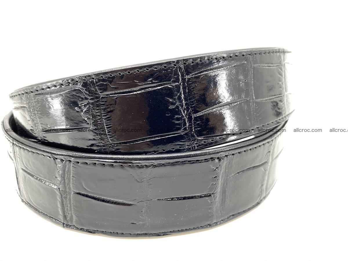 Handcrafted crocodile leather belt belly part 754 Foto 4