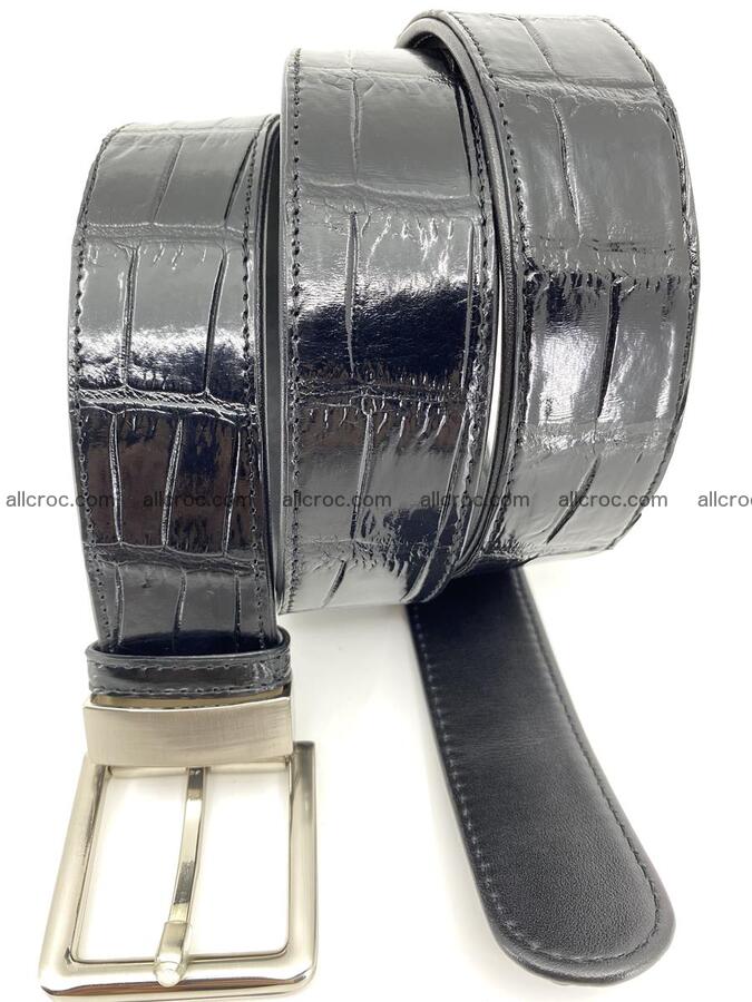 Handcrafted crocodile leather belt belly part 754 Foto 5