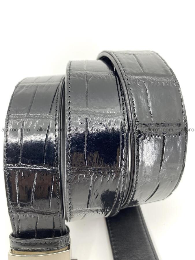 Handcrafted crocodile leather belt belly part 754 Foto 6
