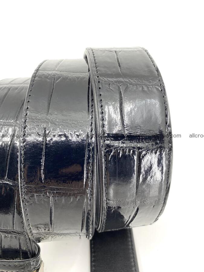 Handcrafted crocodile leather belt belly part 754 Foto 7