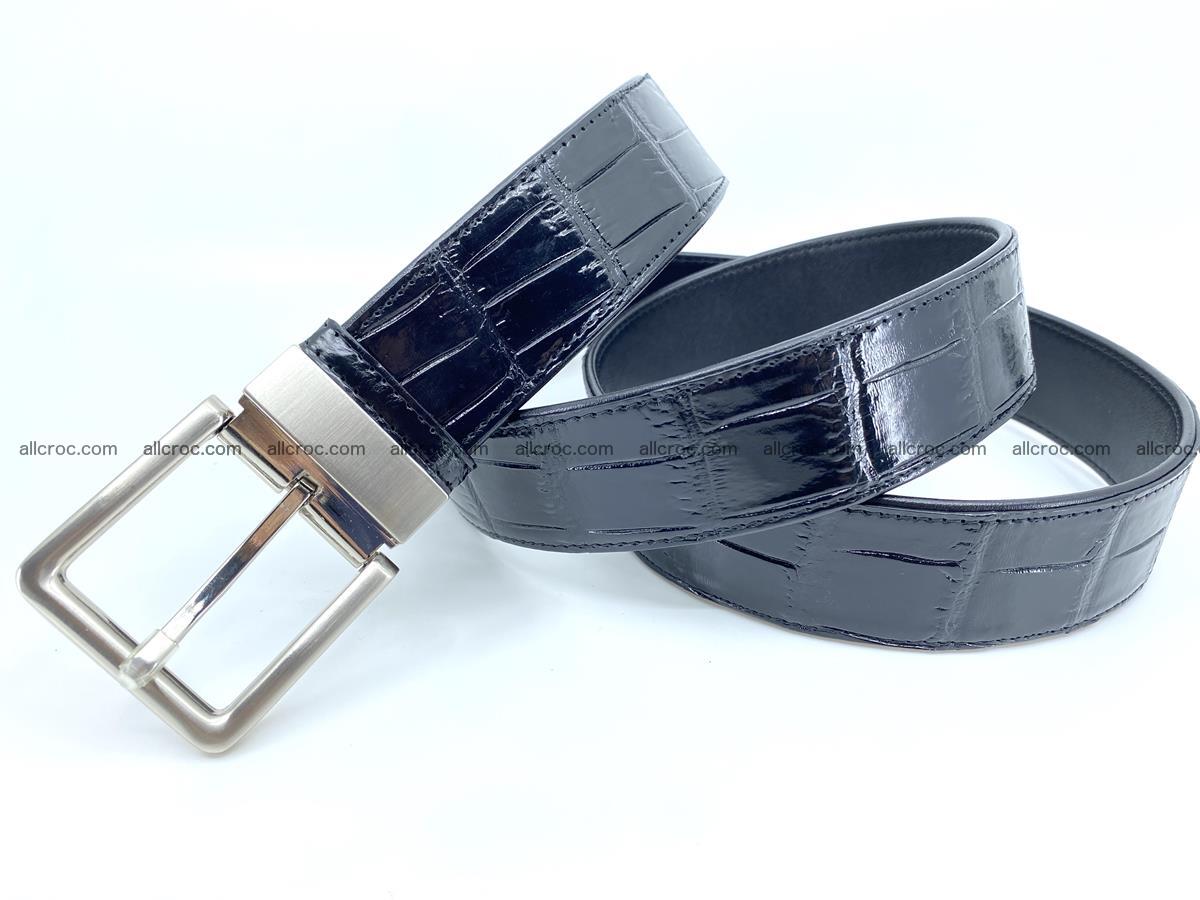 Handcrafted crocodile leather belt belly part 754 Foto 8