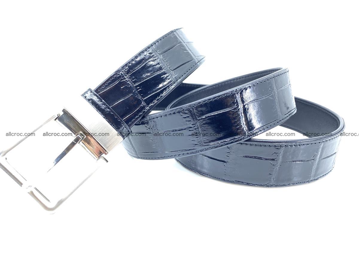 Handcrafted crocodile leather belt belly part 754 Foto 9