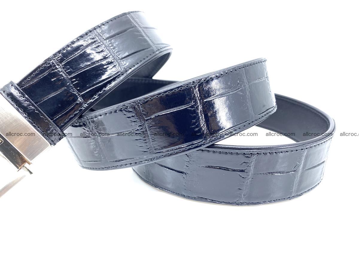 Handcrafted crocodile leather belt belly part 754 Foto 10