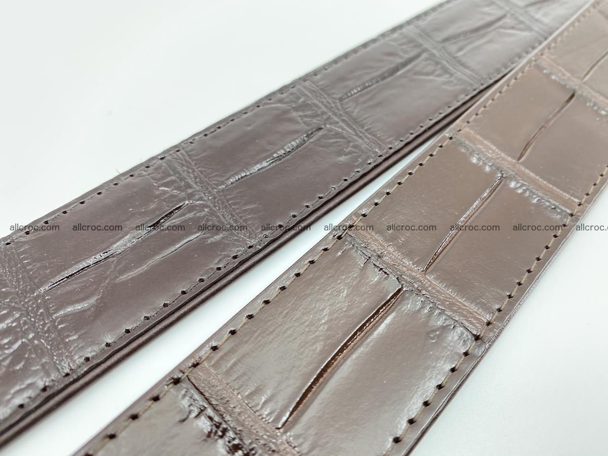 Handcrafted crocodile leather belt belly part 755 Foto 11