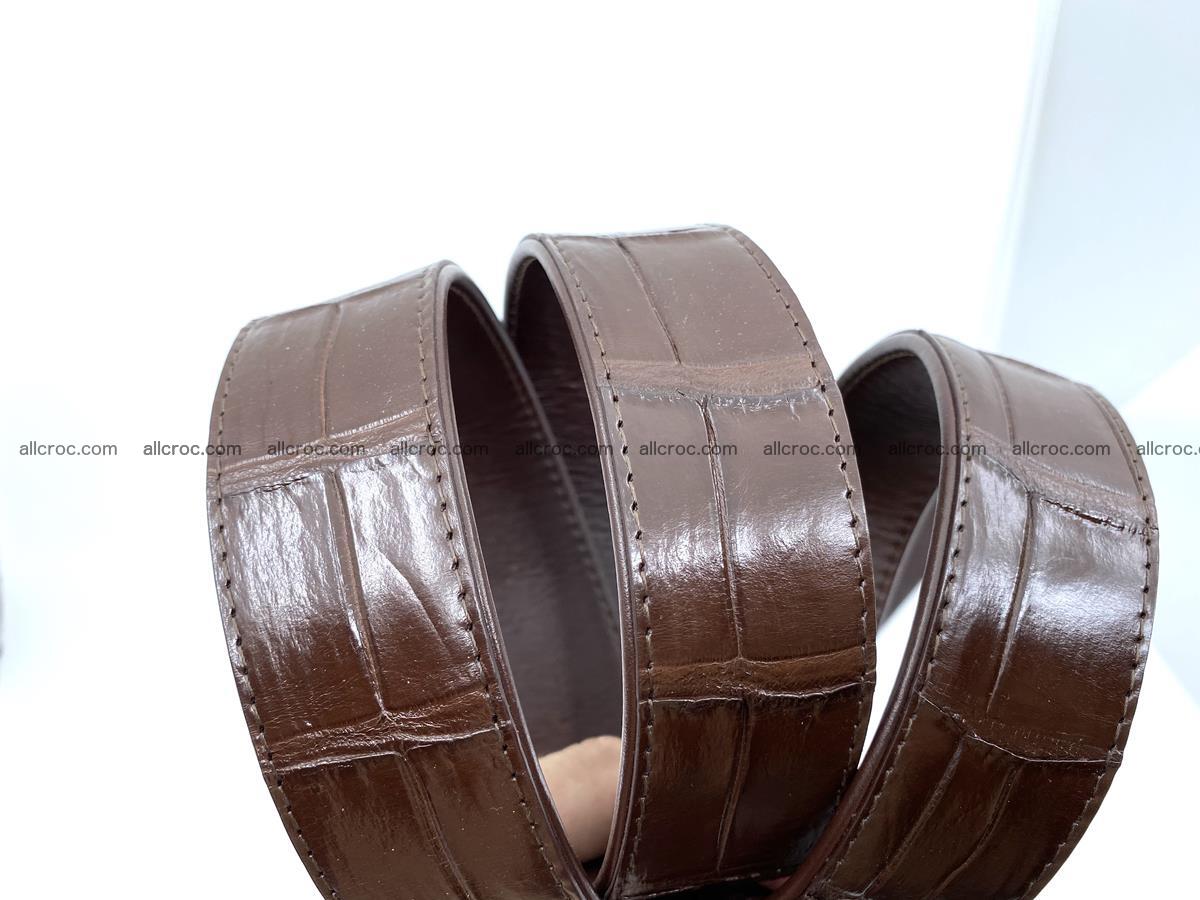 Handcrafted crocodile leather belt belly part 755 Foto 12
