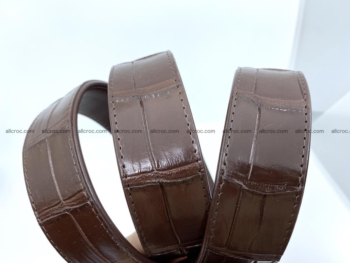 Handcrafted crocodile leather belt belly part 755 Foto 13