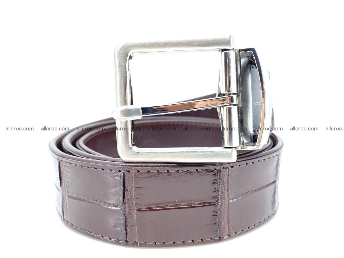 Handcrafted crocodile leather belt belly part 755 Foto 1
