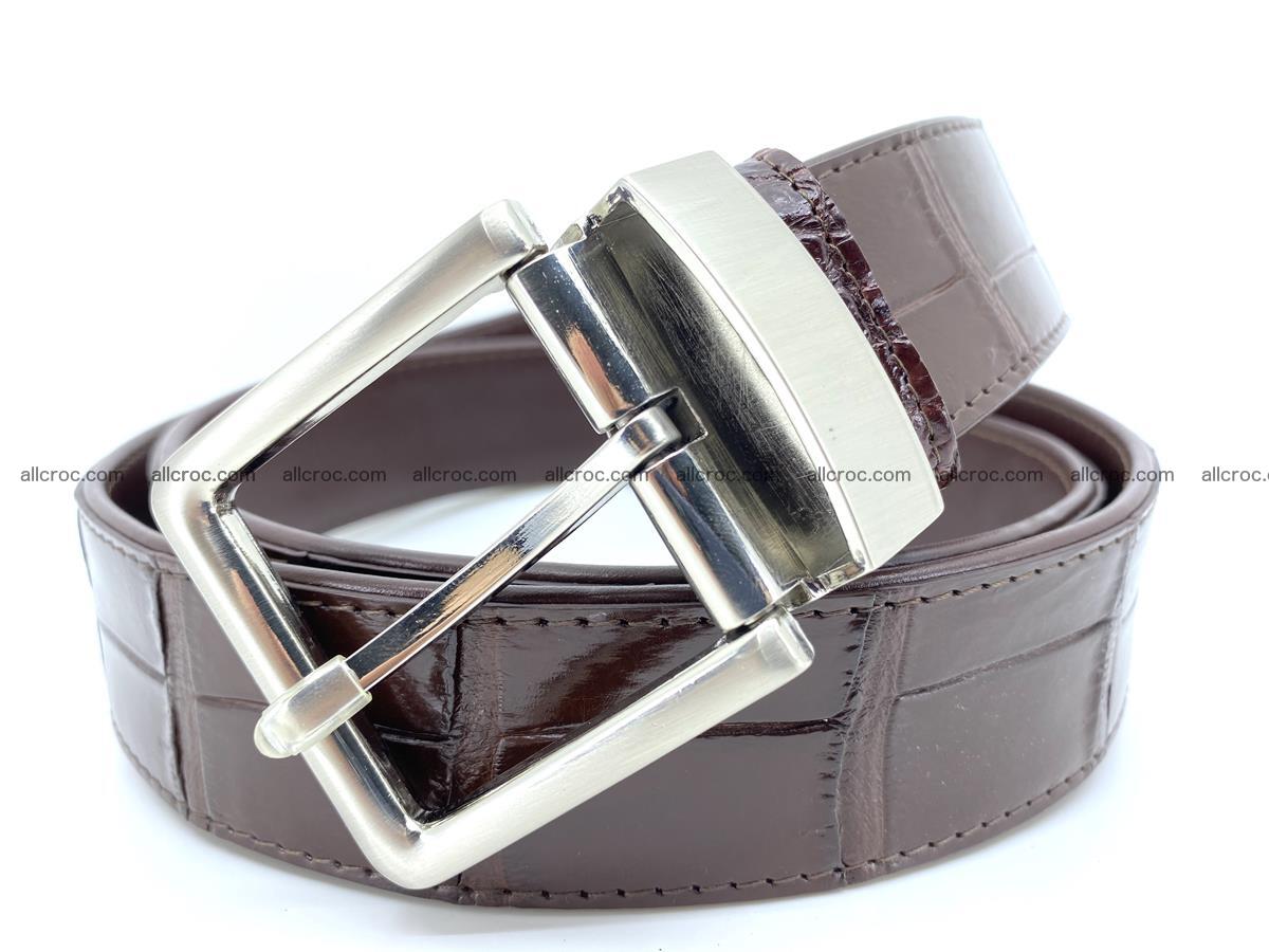 Handcrafted crocodile leather belt belly part 755 Foto 2