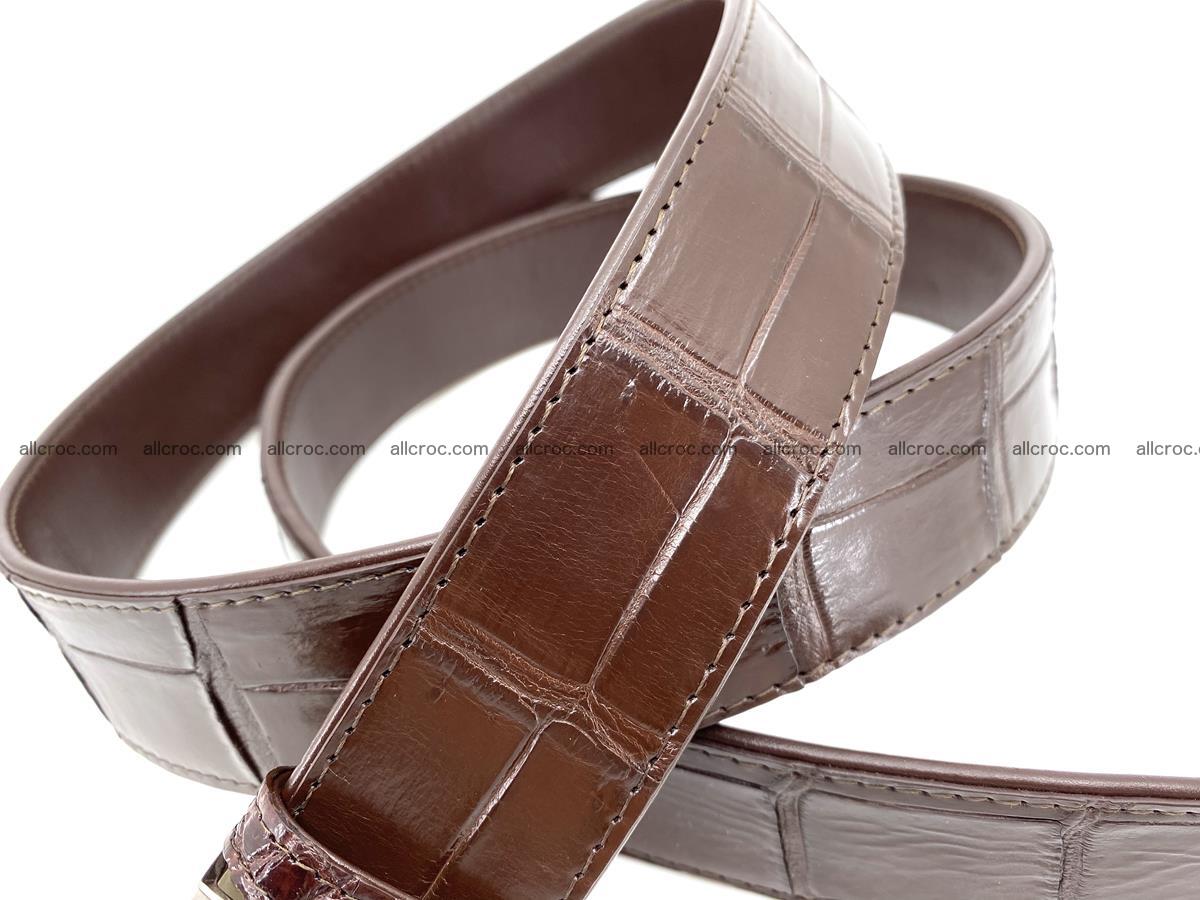 Handcrafted crocodile leather belt belly part 755 Foto 5