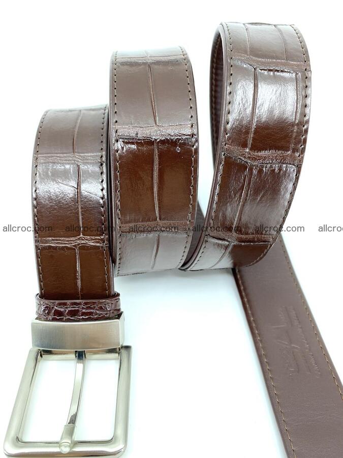 Handcrafted crocodile leather belt belly part 755 Foto 6
