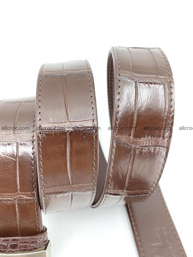 Handcrafted crocodile leather belt belly part 755 Foto 7