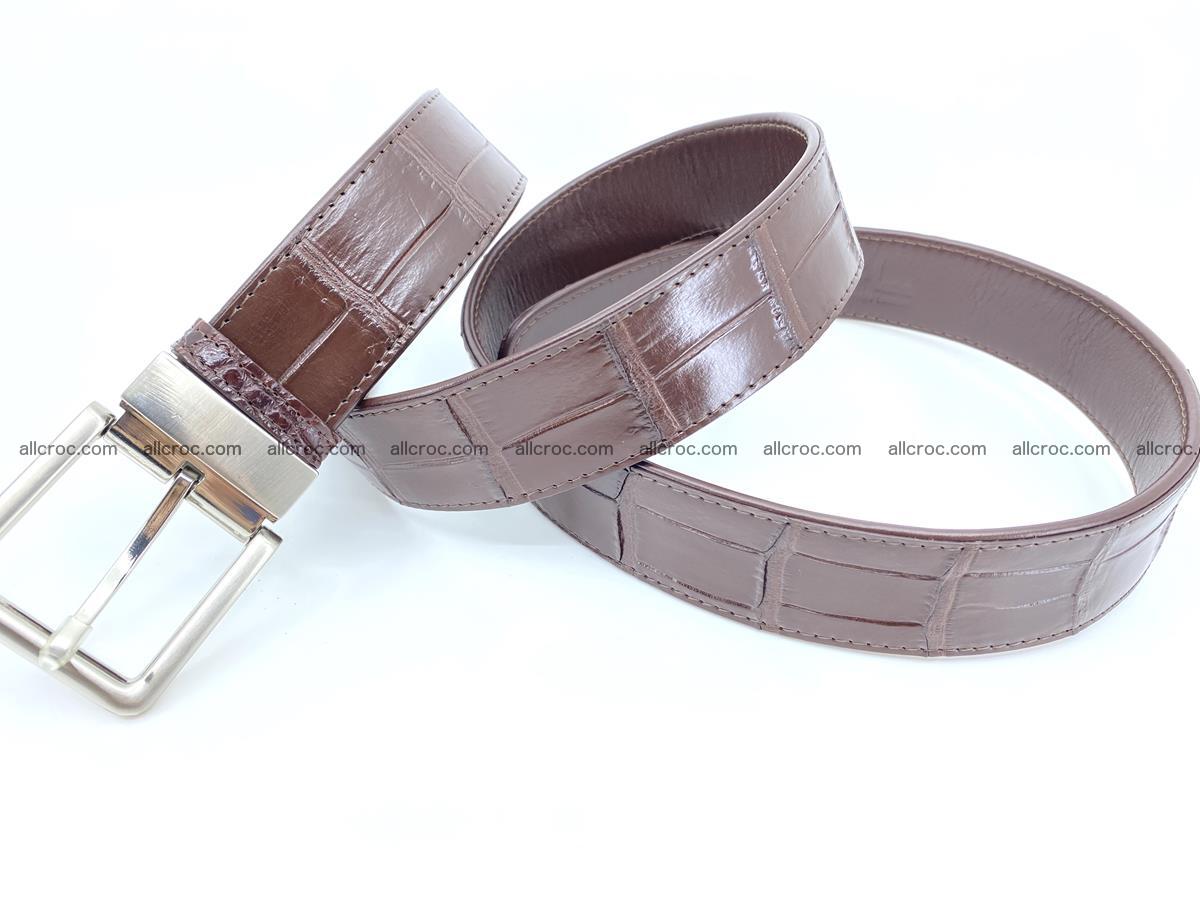 Handcrafted crocodile leather belt belly part 755 Foto 8