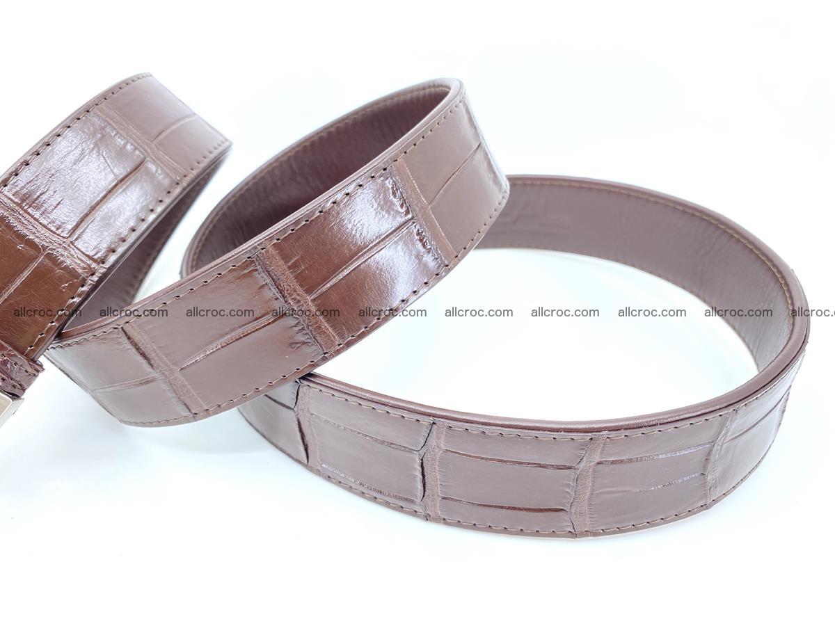 Handcrafted crocodile leather belt belly part 755 Foto 9