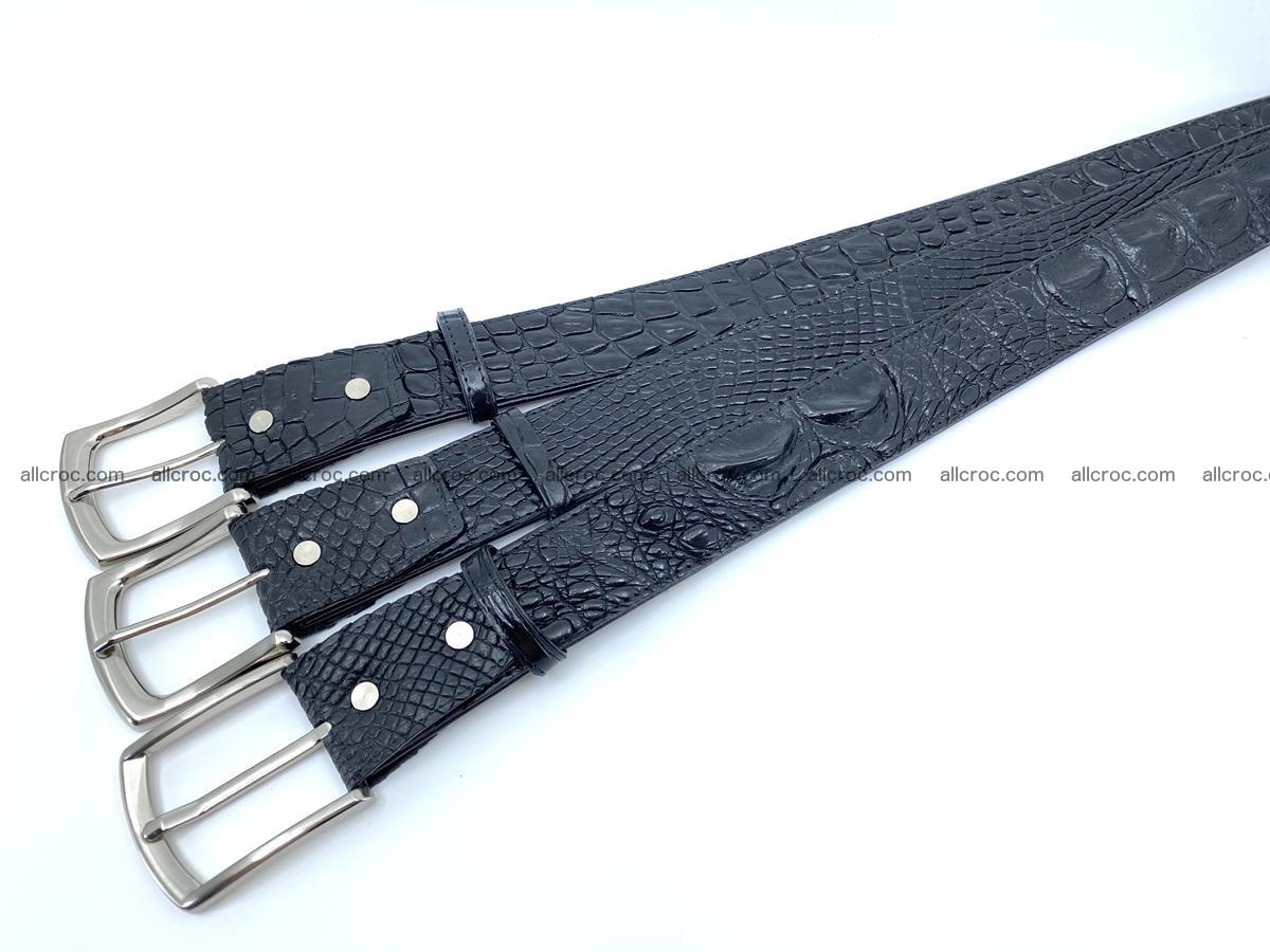 Handcrafted Crocodile leather belt 751 Foto 11