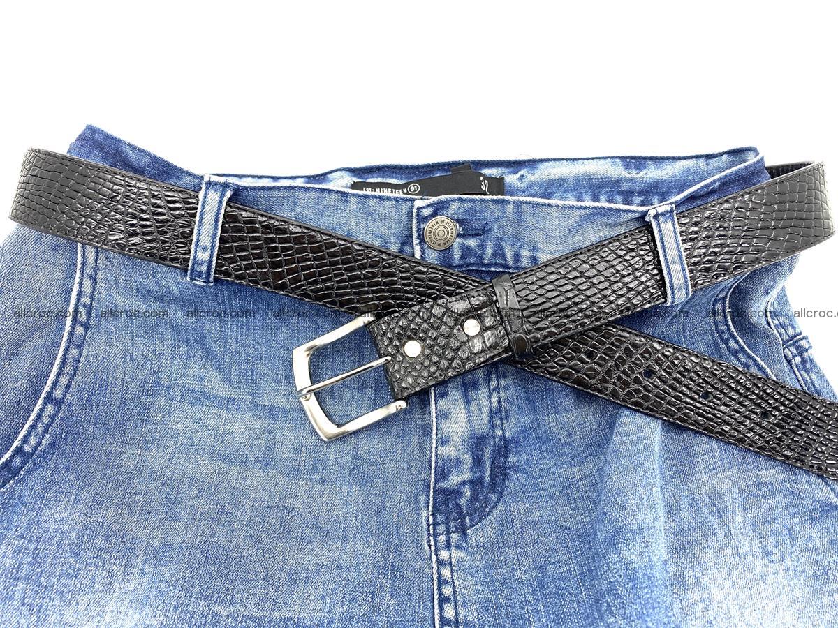 Handcrafted Crocodile leather belt 751 Foto 8