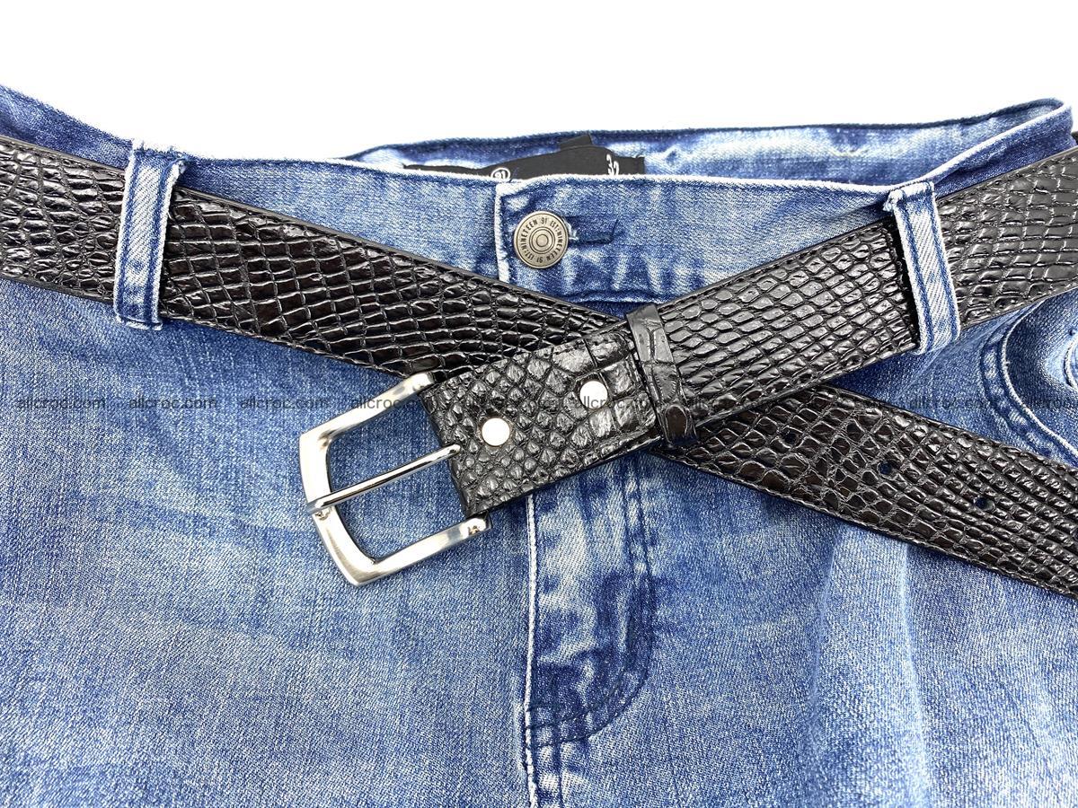 Handcrafted Crocodile leather belt 751 Foto 10