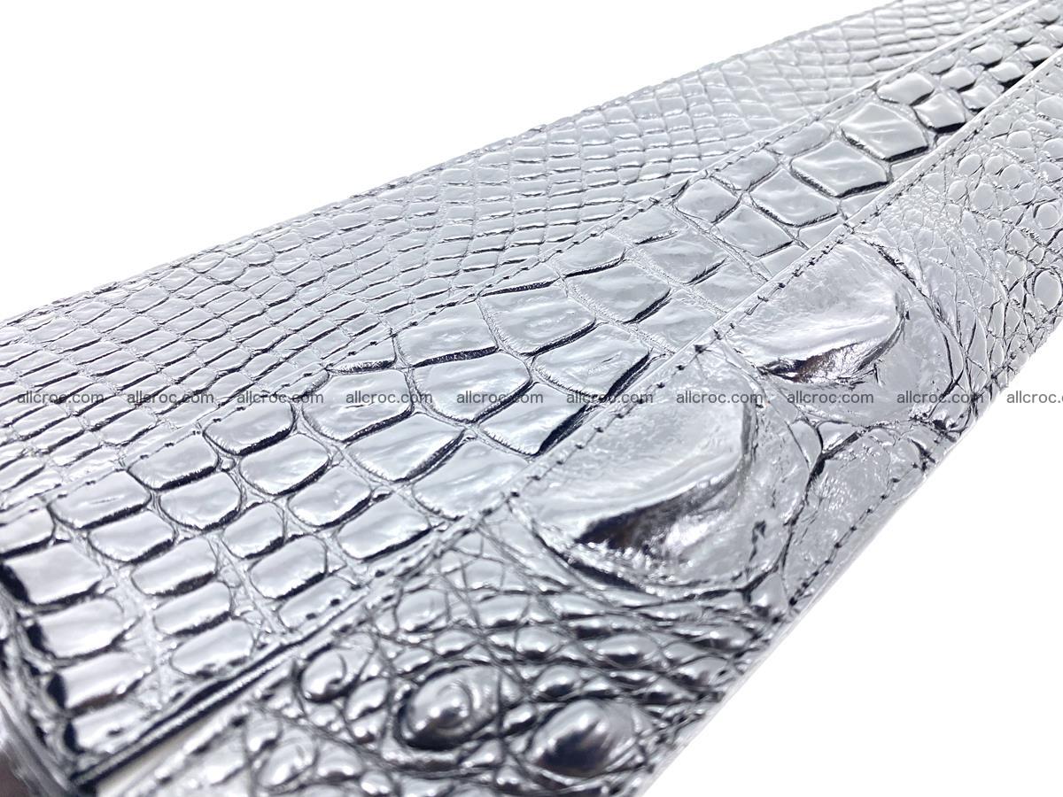 Handcrafted Crocodile leather belt 767 Foto 16