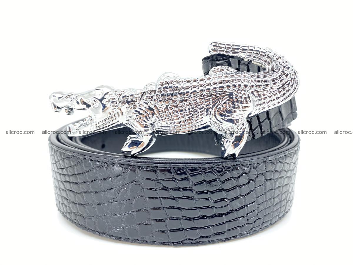 Handcrafted Crocodile leather belt 767 Foto 0