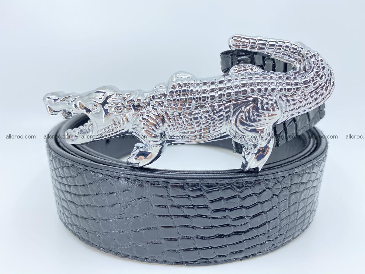 Handcrafted Crocodile leather belt 767 Foto 1