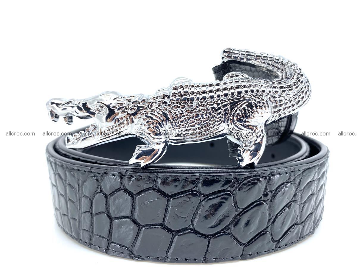 Handcrafted Crocodile leather belt 768 Foto 0