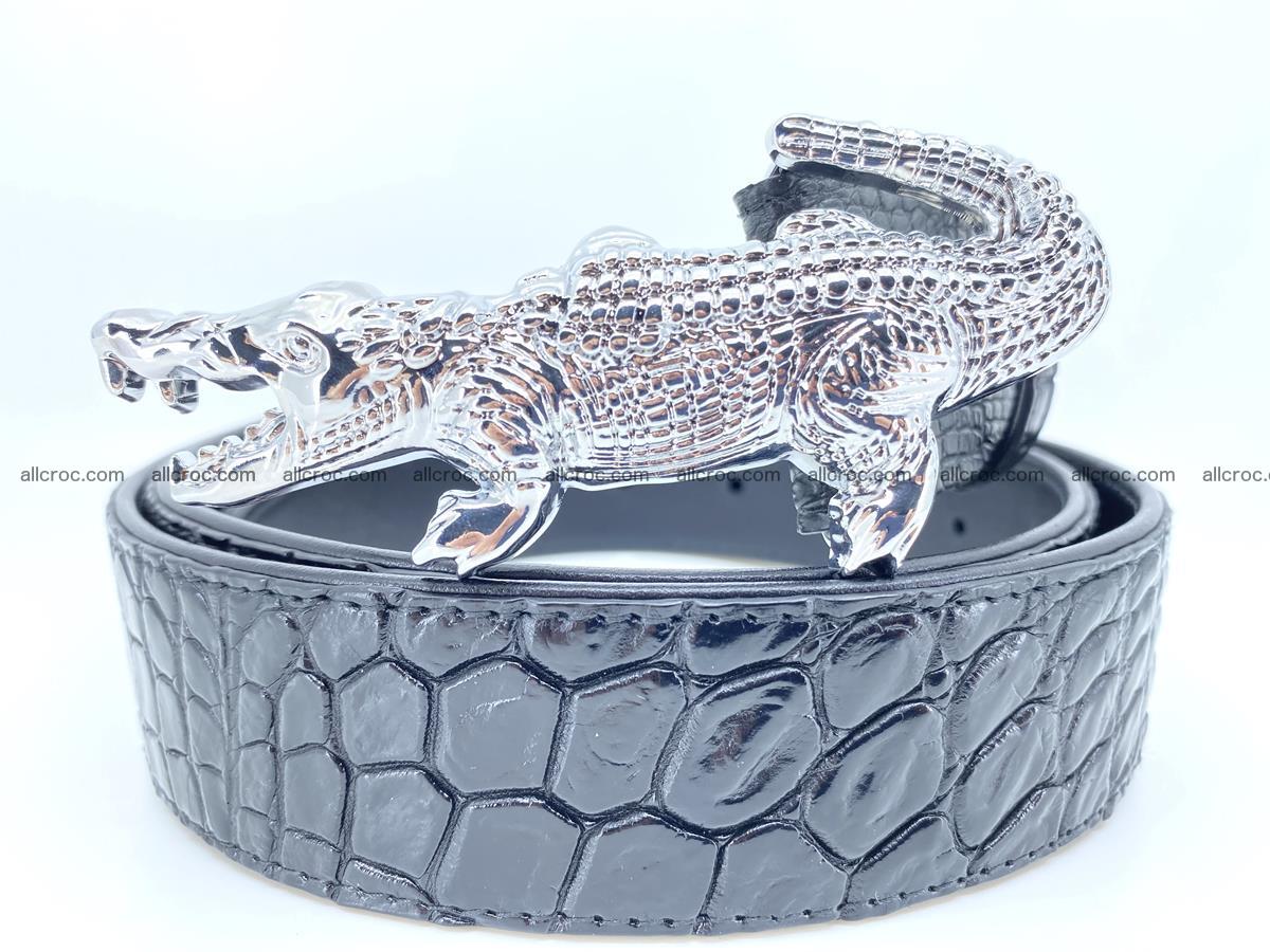 Handcrafted Crocodile leather belt 768 Foto 1
