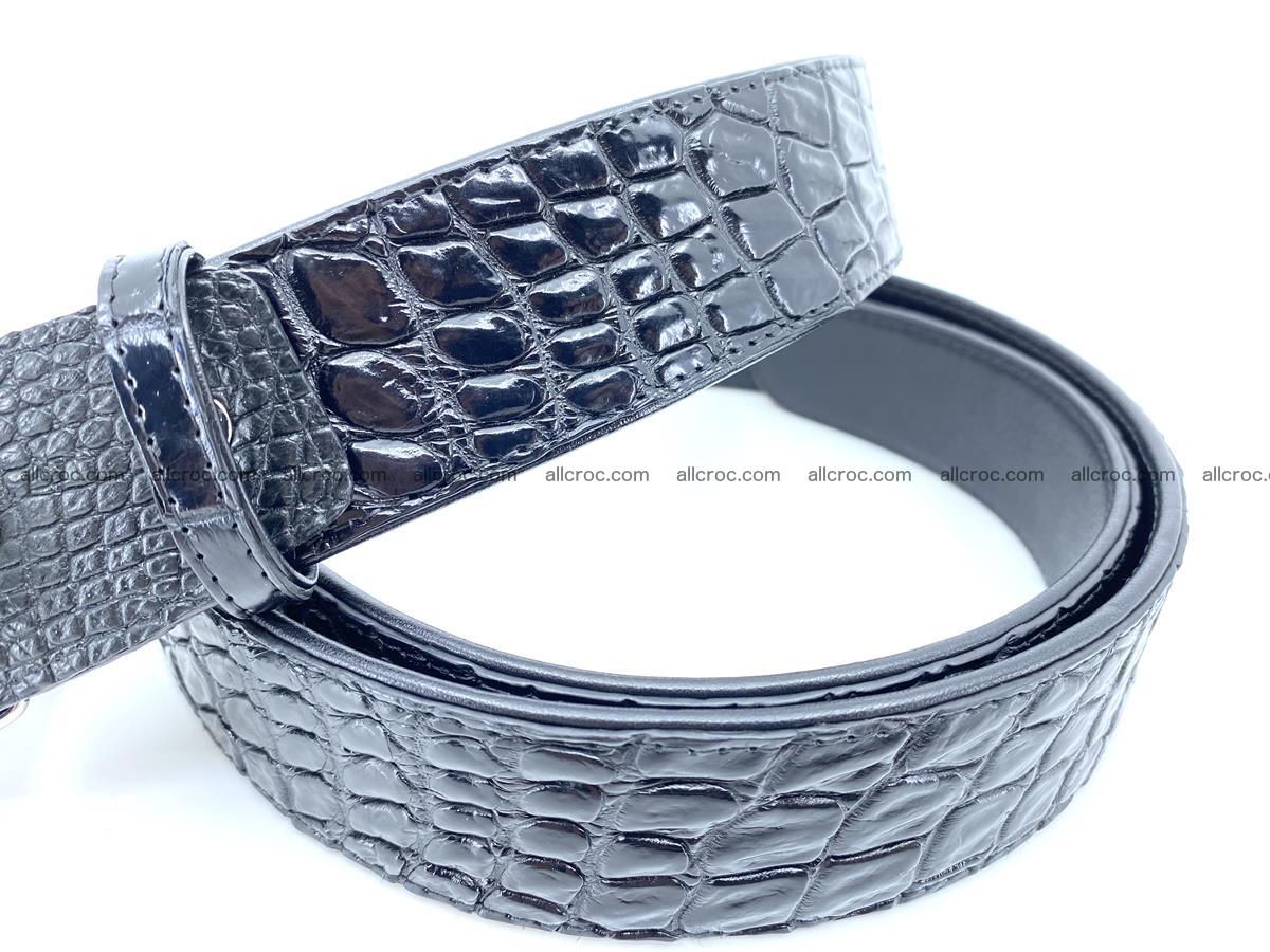 Handcrafted Crocodile leather belt 768 Foto 3
