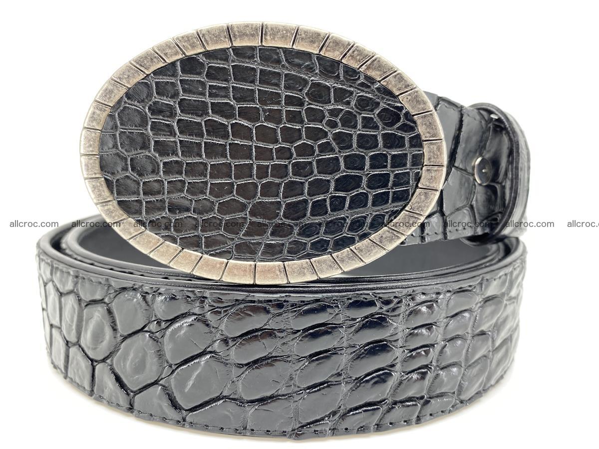 Handcrafted Crocodile leather belt 775 Foto 0