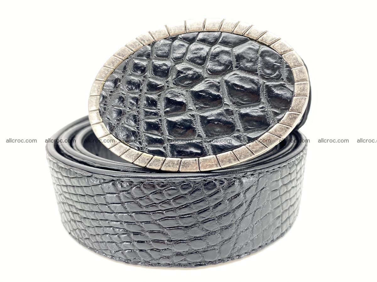Handcrafted Crocodile leather belt 776 Foto 0
