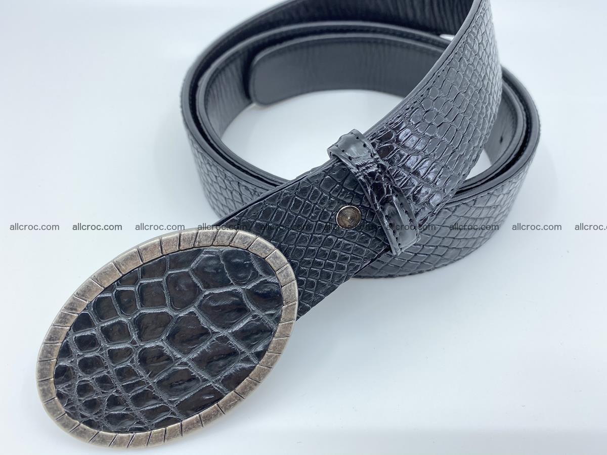 Handcrafted Crocodile leather belt 776 Foto 1