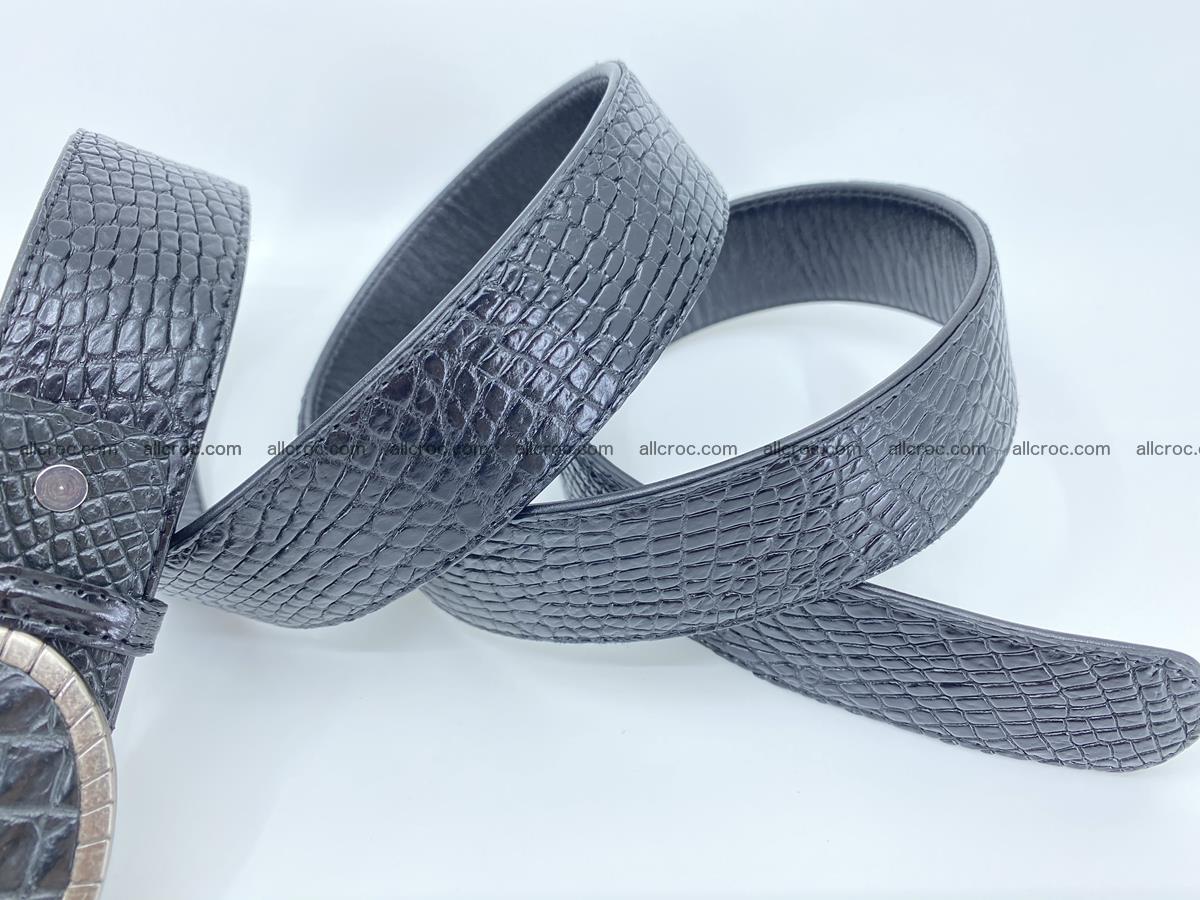 Handcrafted Crocodile leather belt 776 Foto 5