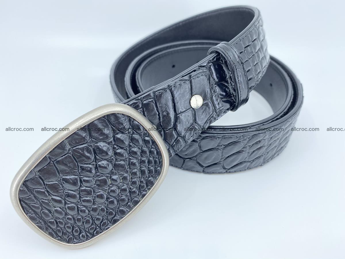Handcrafted Crocodile leather belt 777 Foto 1