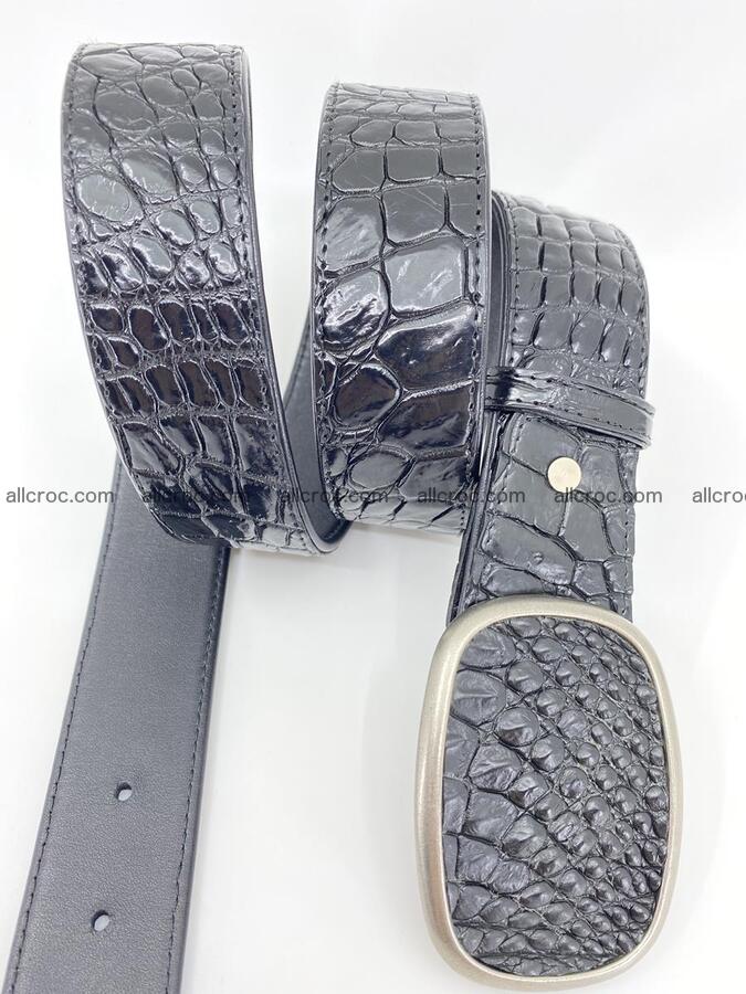 Handcrafted Crocodile leather belt 777 Foto 2