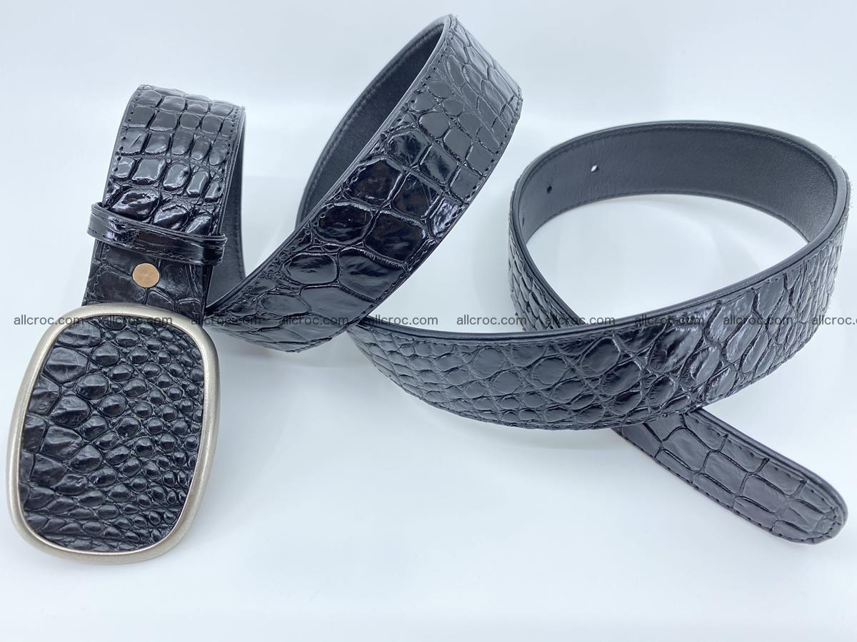 Handcrafted Crocodile leather belt 777 Foto 3