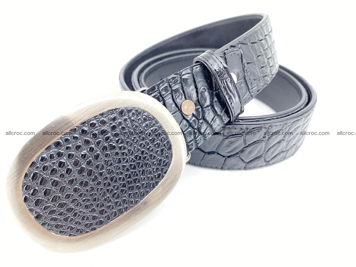 Handcrafted Crocodile leather belt 792 Foto 1