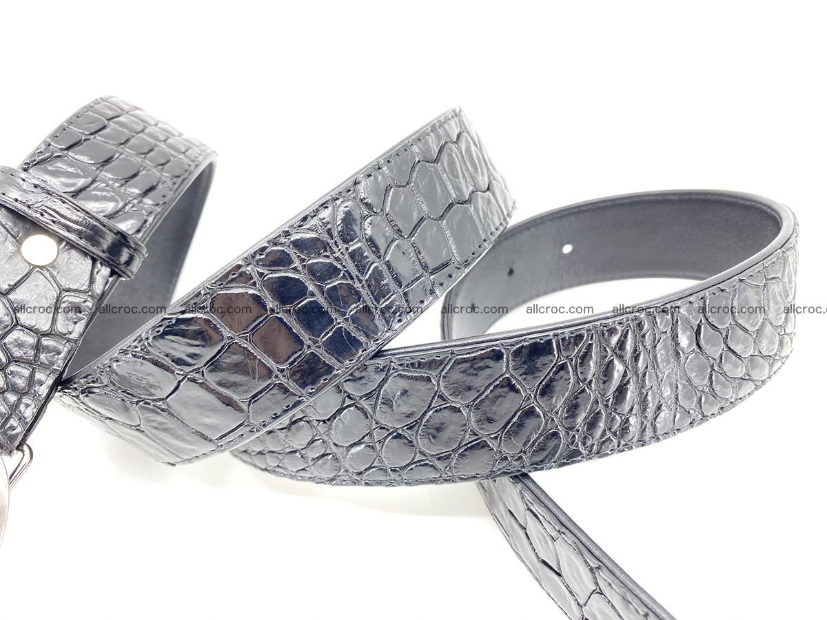 Handcrafted Crocodile leather belt 792 Foto 6