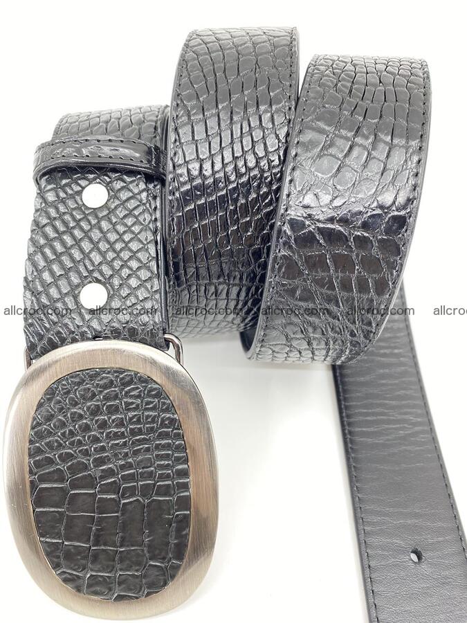 Handcrafted Crocodile leather belt 793 Foto 2
