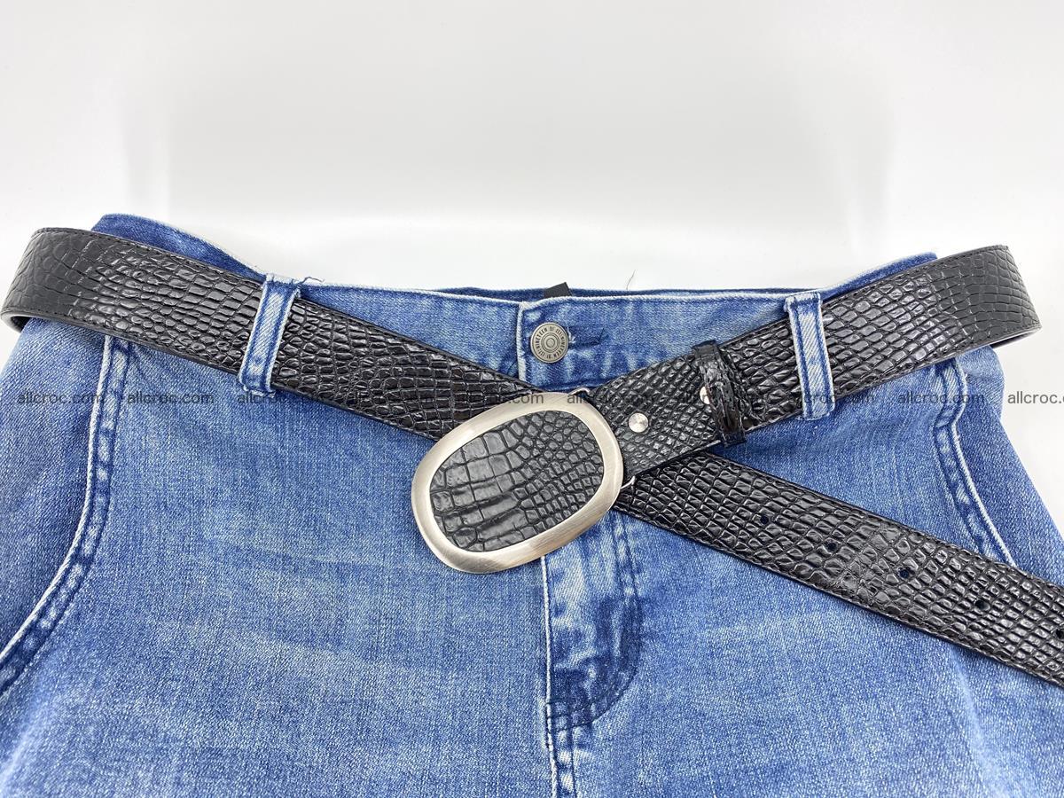 Handcrafted Crocodile leather belt 793 Foto 3