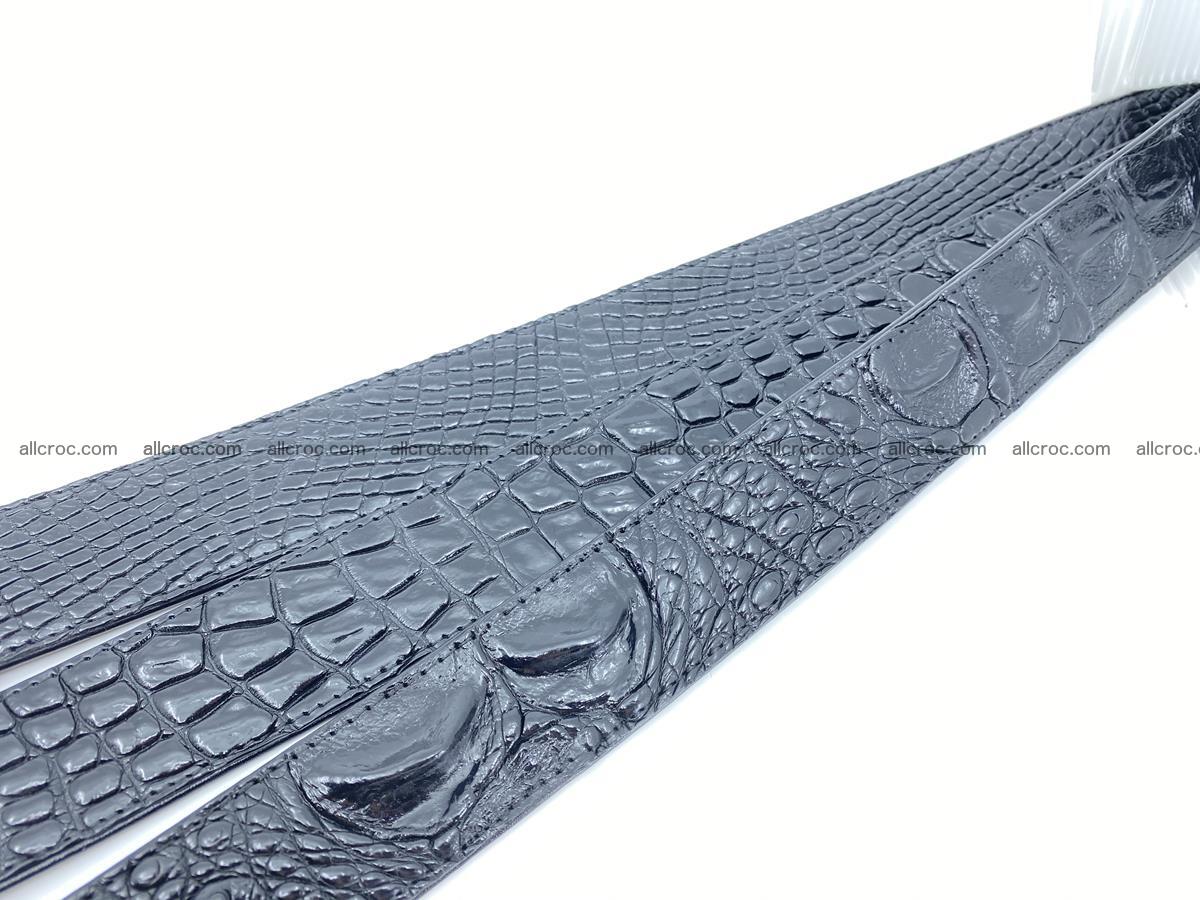 Handcrafted Crocodile leather belt 798 Foto 9