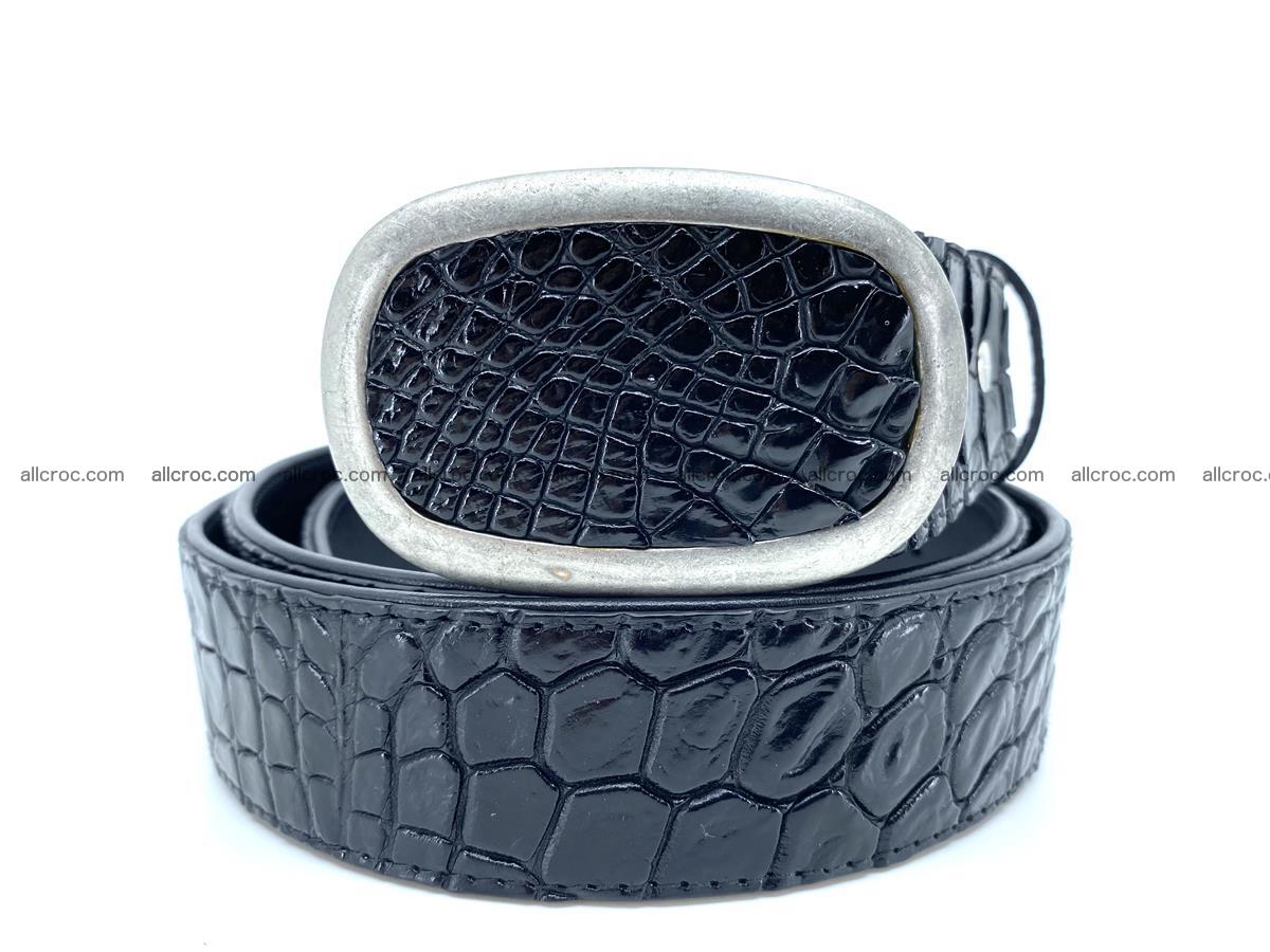 Handcrafted Crocodile leather belt 798 Foto 0