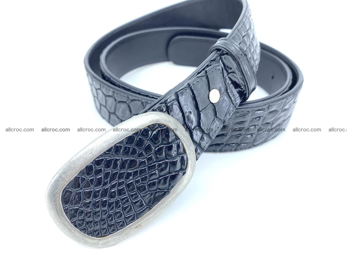 Handcrafted Crocodile leather belt 798 Foto 1