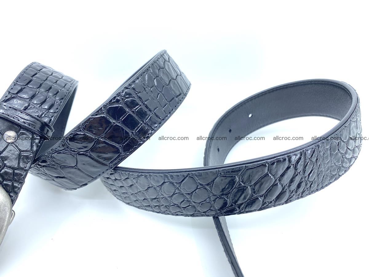 Handcrafted Crocodile leather belt 798 Foto 4