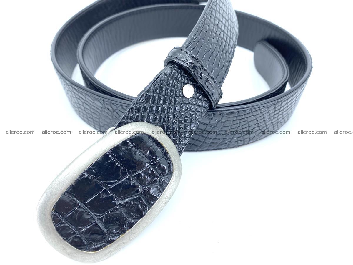 Handcrafted Crocodile leather belt 799 Foto 1