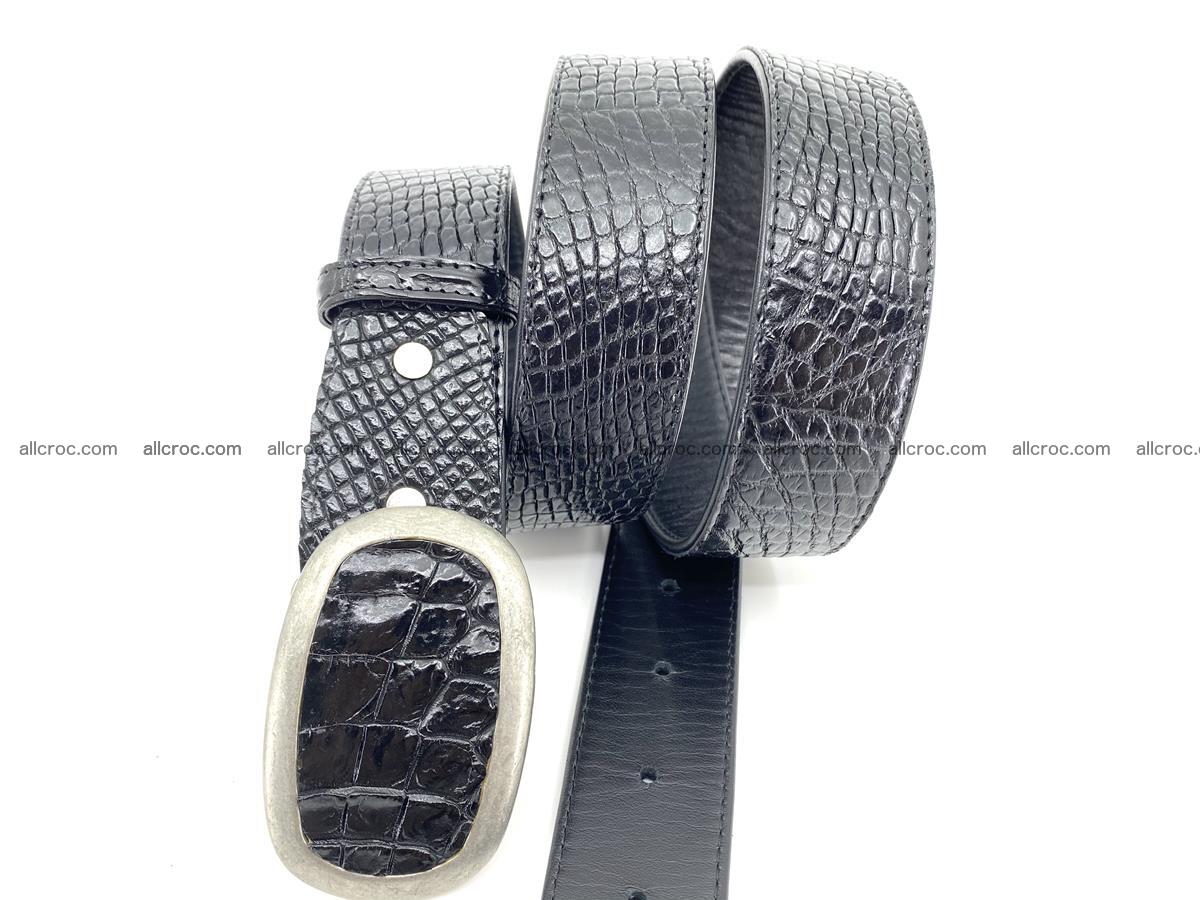 Handcrafted Crocodile leather belt 799 Foto 2