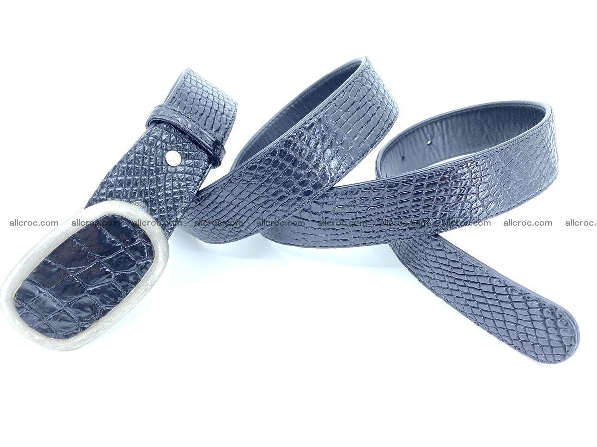 Handcrafted Crocodile leather belt 799 Foto 3