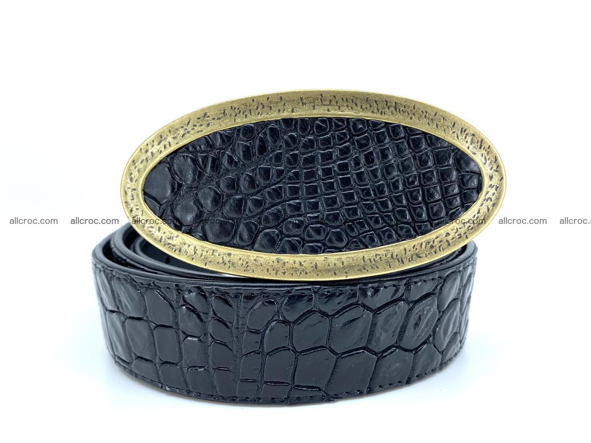 Handcrafted Crocodile leather belt 803 Foto 0