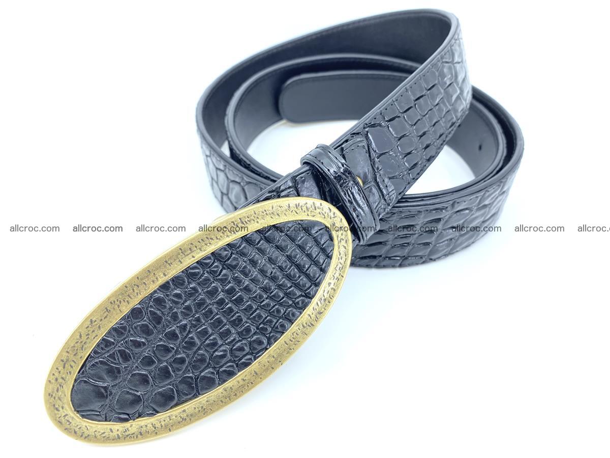 Handcrafted Crocodile leather belt 803 Foto 1