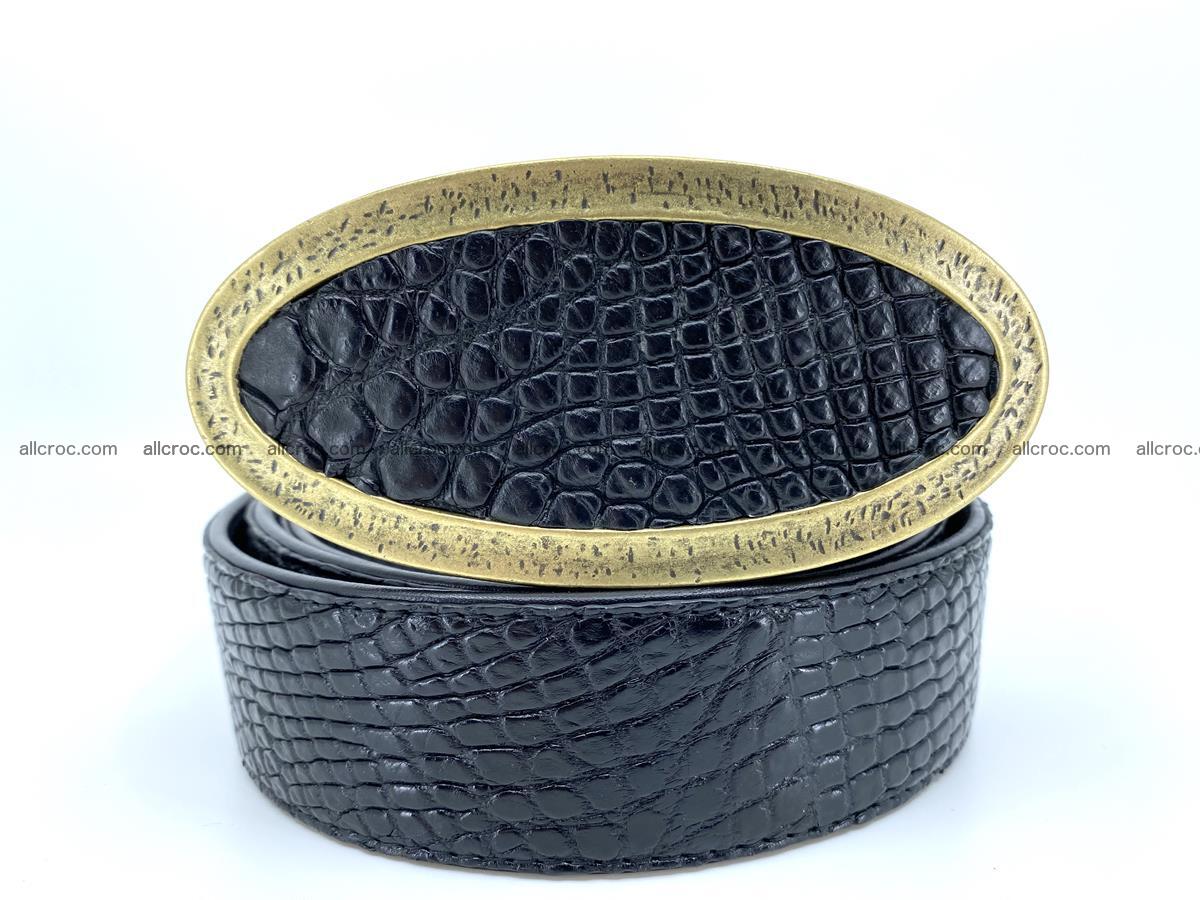 Handcrafted Crocodile leather belt 805 Foto 0